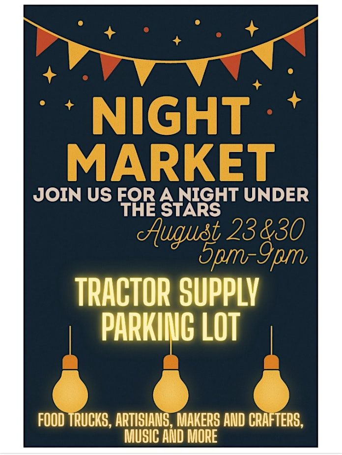 Under The Stars Night Market, 30 August | Event in Garner | AllEvents