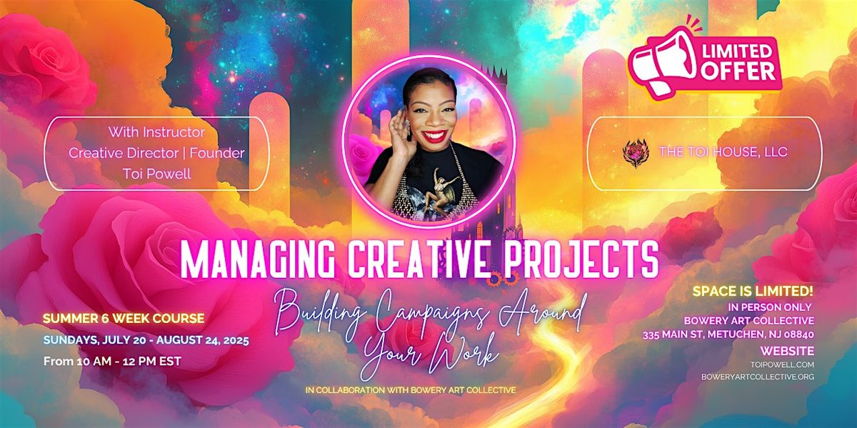 Managing Creative Projects: Building Campaigns Around Your Work [IN-PERSON], 20 July | Event in Metuchen | AllEvents
