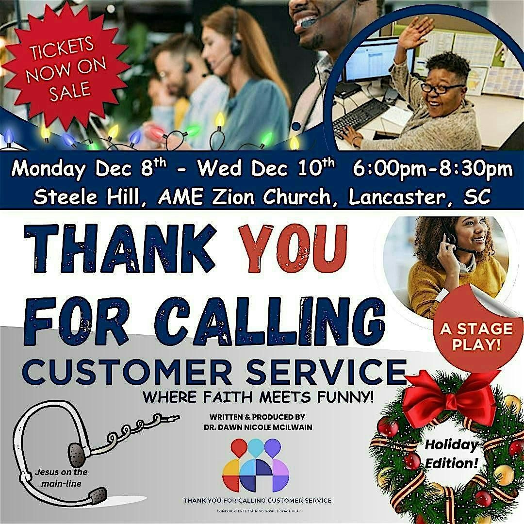 Hit Stage Play, Thank You for Calling Customer Service, The Holiday Edition, 8 December | Event in Lancaster