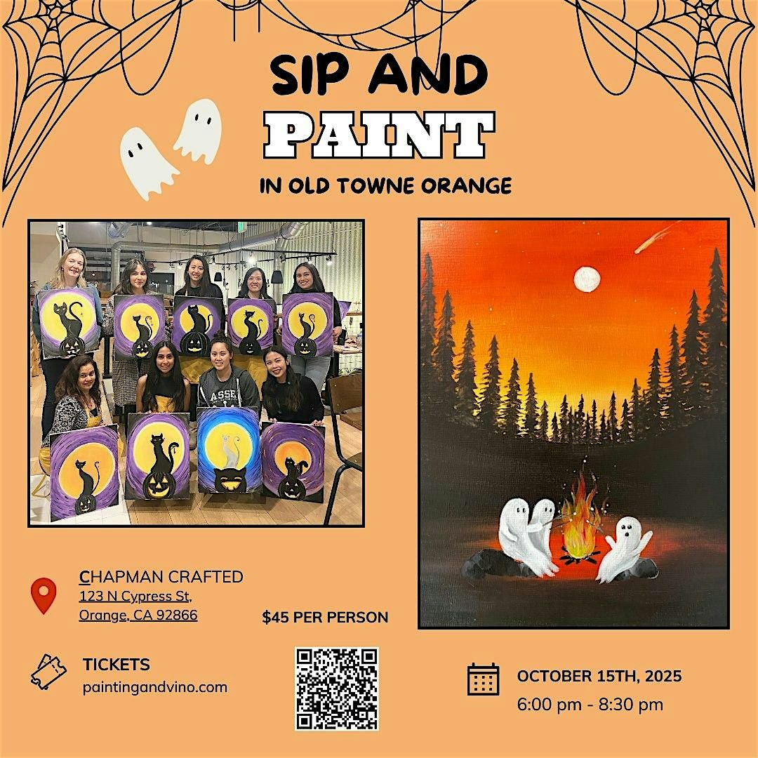 Ghost Camping Paint and Sip in Old Towne Orange!, 15 October | Event in Orange | AllEvents