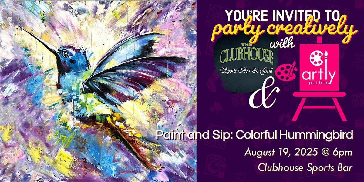 Paint and Sip: Colorful Hummingbird, 19 August | Event in Lynchburg | AllEvents