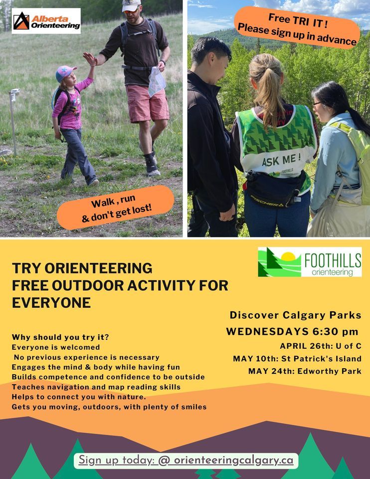 Free Outdoor ActivityTry Orienteering Calgary, University Of Calgary, Olympic Oval, 3 May 2023