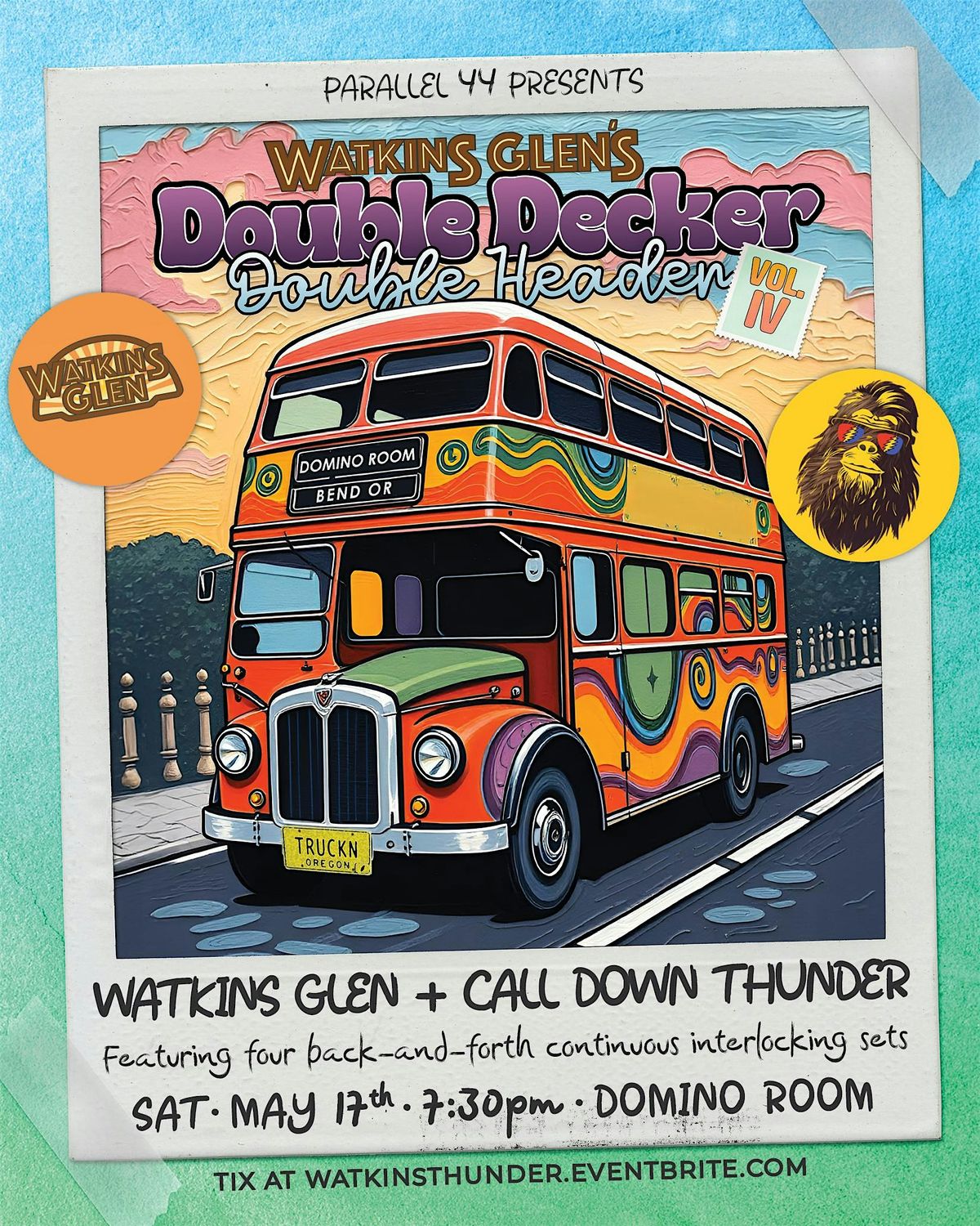WATKINS GLEN & CALL DOWN THUNDER - DOUBLEDECKER DOUBLEHEADER SUPERJAM IV, 17 May | Event in Bend | AllEvents