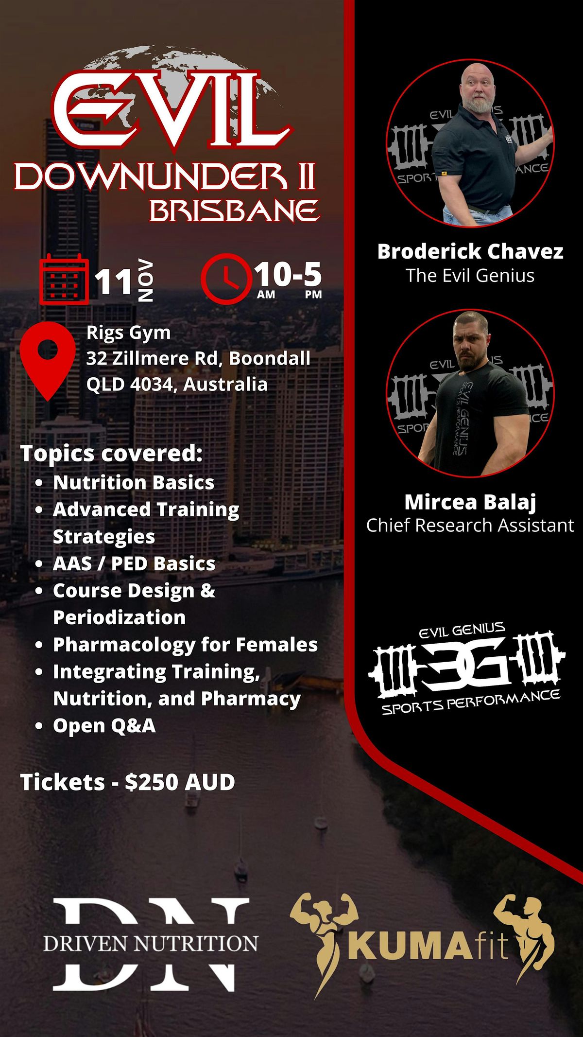 TeamEvilGSP Brisbane Seminar, 11 November | Event in Boondall | AllEvents