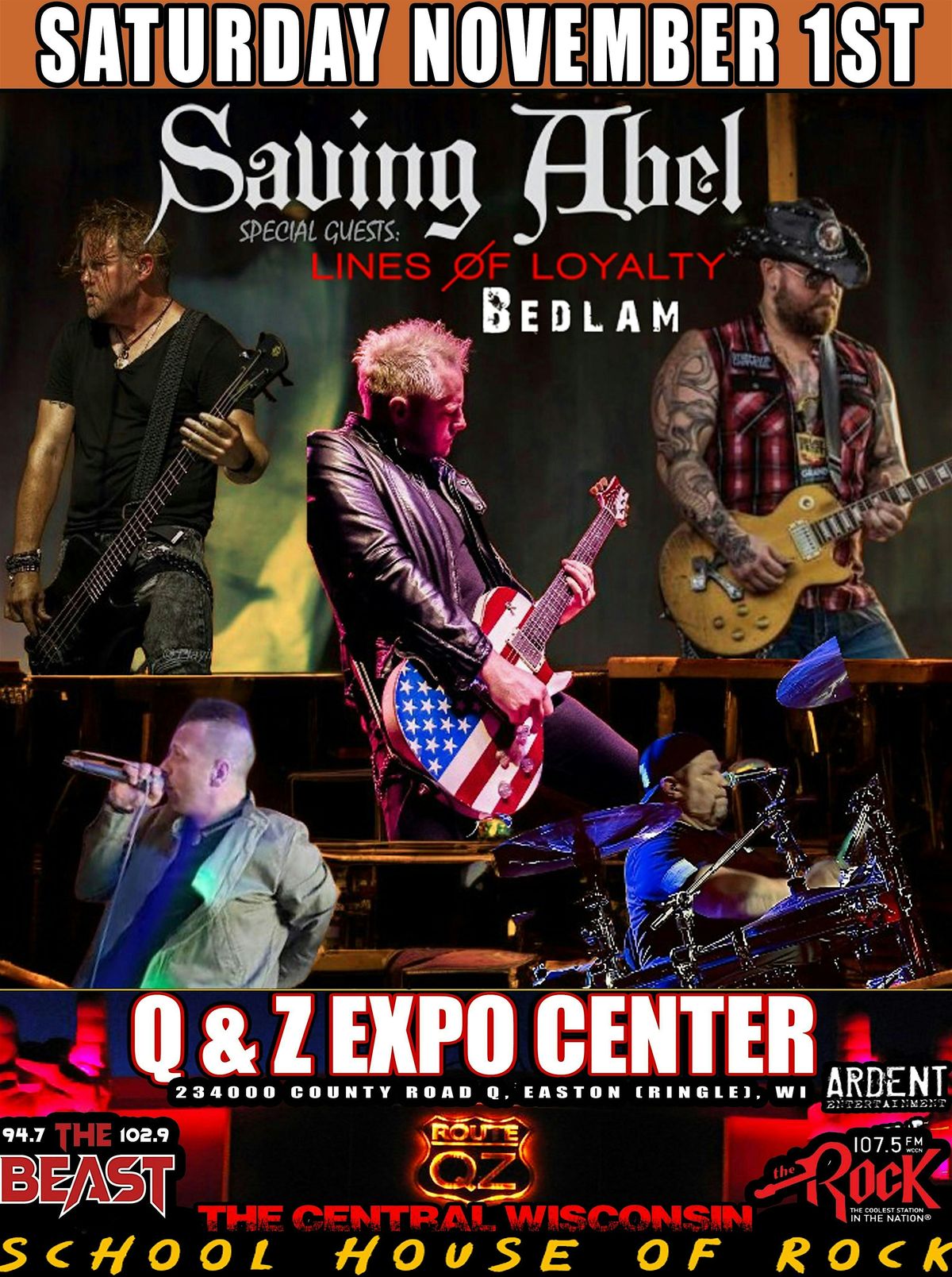 Saving Abel / Lines of Loyalty / Bedlam, 1 November | Event in Ringle | AllEvents