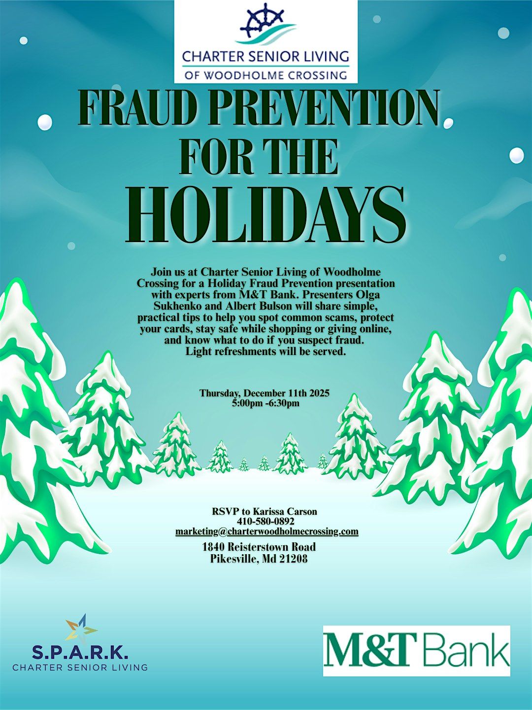 Fraud Prevention for the Holidays – Free Community Event, 11 December | Event in Pikesville | AllEvents