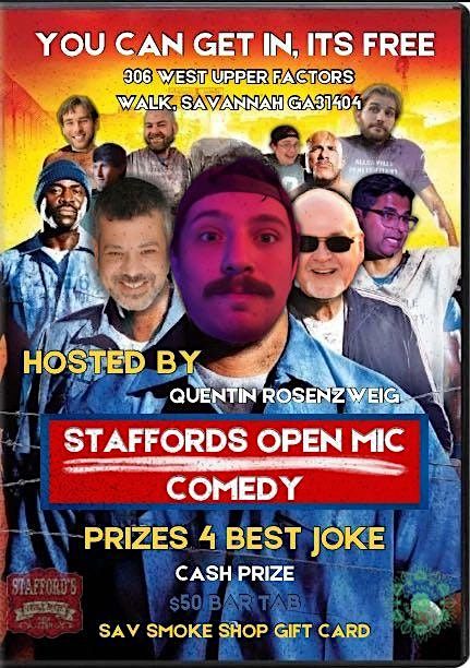 Stafford's Pub Comedy Open Mic Hosted by Quentin Rosenzweig | Event in Savannah | AllEvents