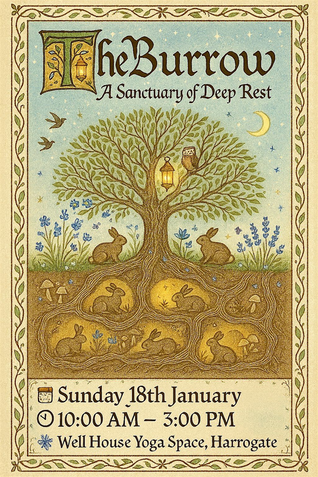 Burrow: Deep Rest Day Retreat, 18 January | Event in Harrogate | AllEvents