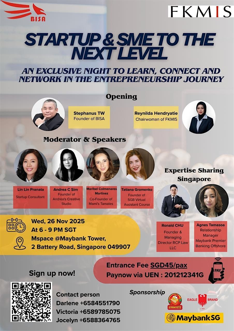 Startups & SME To The Next Level (ISSI 2025 Events) | Event in Singapore | AllEvents