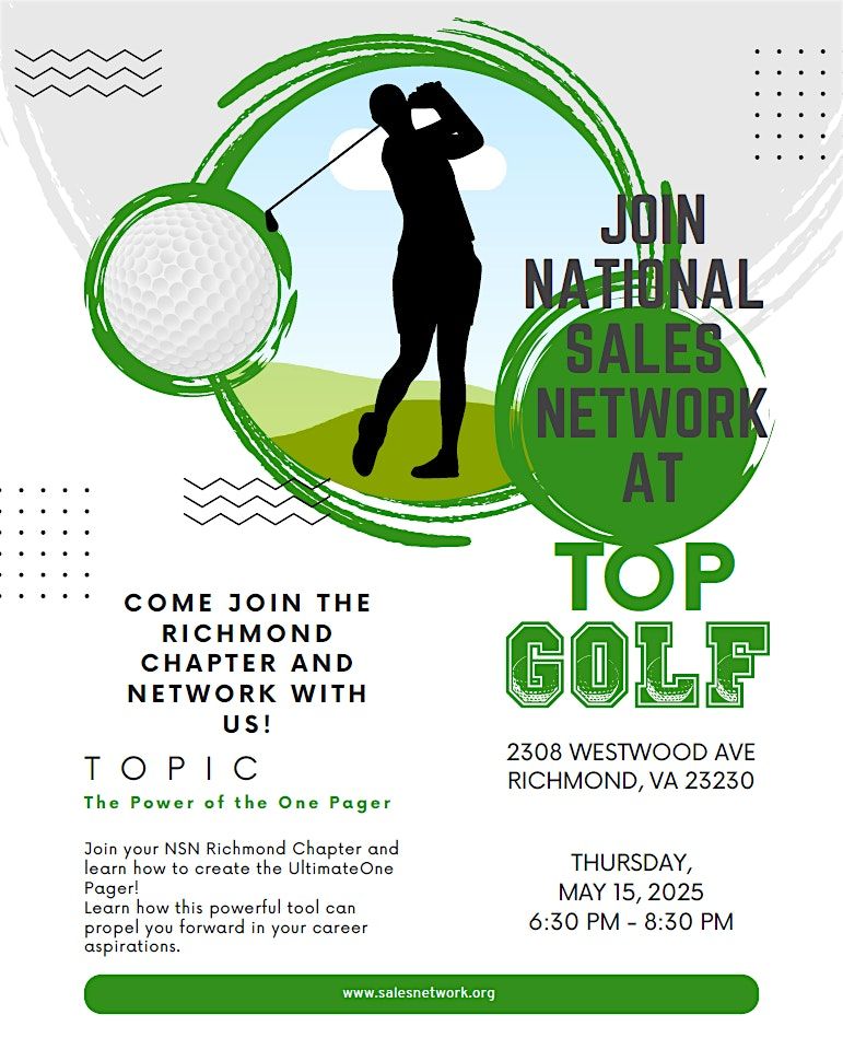 NSN Richmond - Top Golf Networking and Professional Development Event, 15 May | Event in Richmond | AllEvents