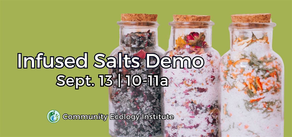 Infused Salts Demo, 13 September | Event in Columbia | AllEvents