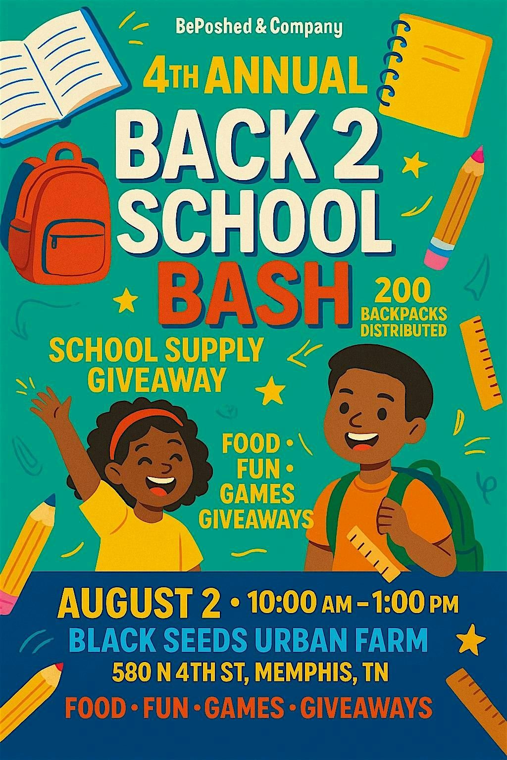4th Annual Back 2 School Bash, 2 August | Event in Memphis | AllEvents
