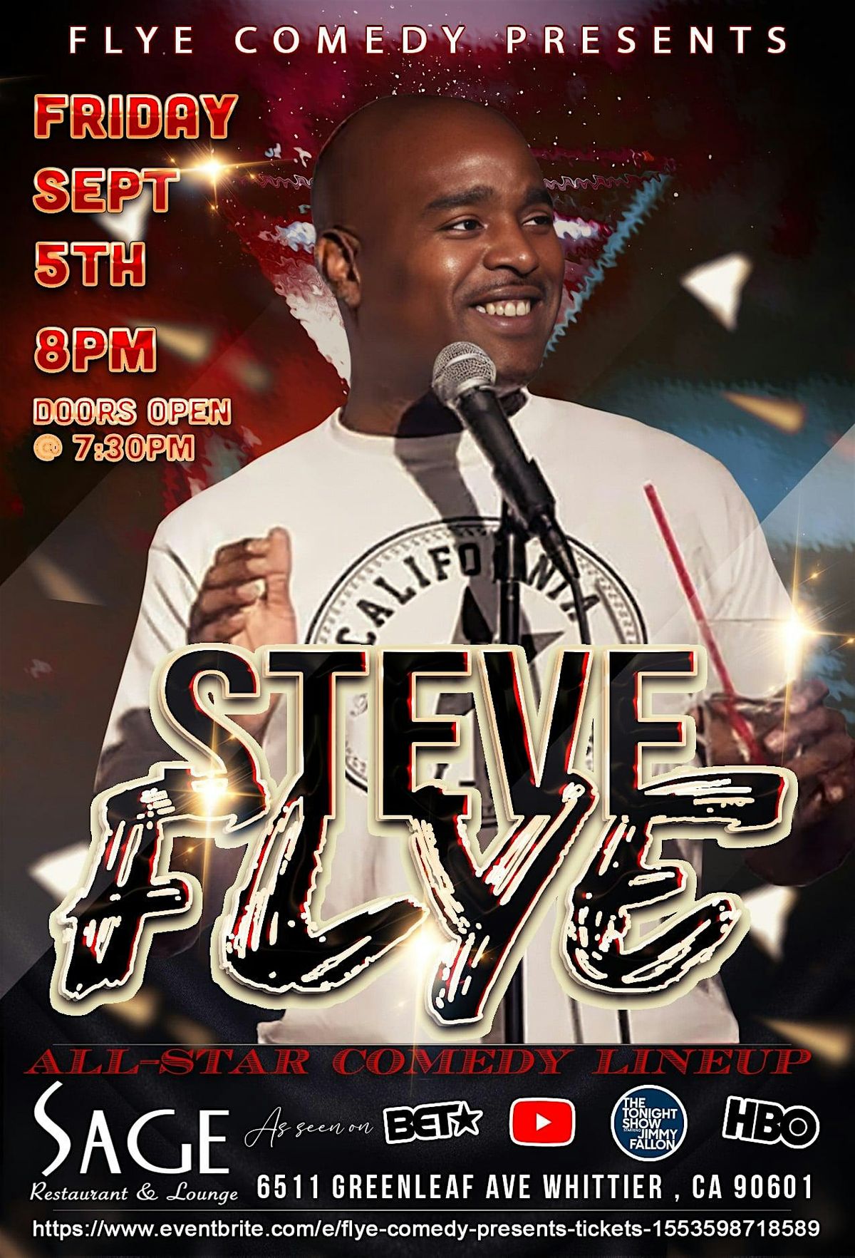 FLYE COMEDY PRESENTS, 5 September | Event in Whittier | AllEvents
