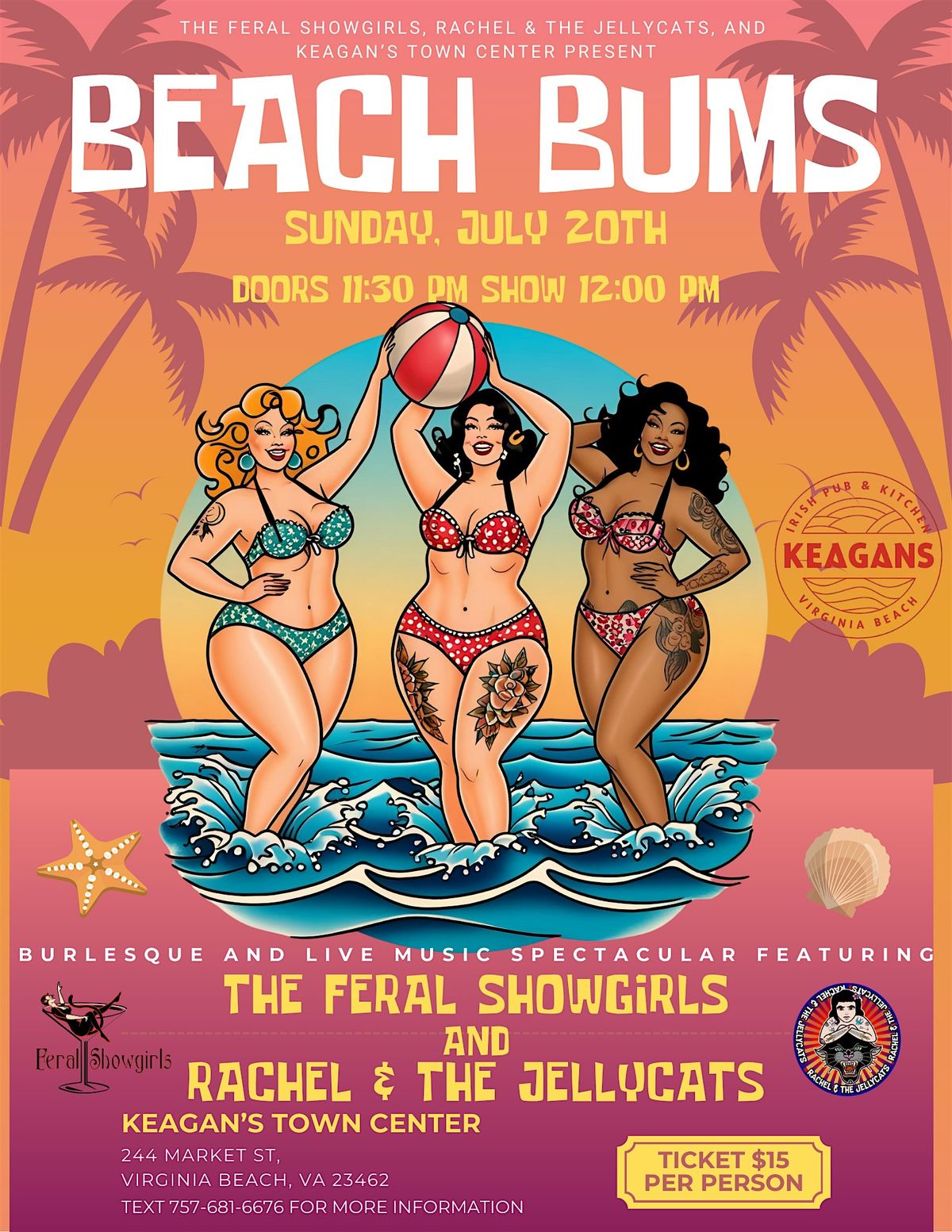Beach Bums! Live Music and Burlesque Brunch Spectacular!, 20 July | Event in Virginia Beach | AllEvents