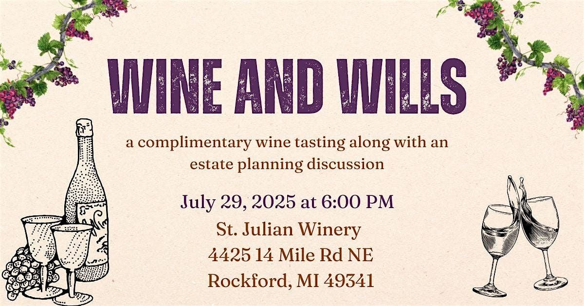 Wine and Wills, 29 July | Event in Rockford | AllEvents