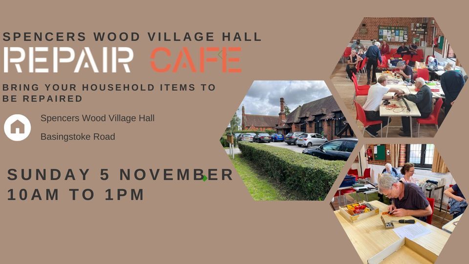 Spencers Wood Village Hall Repair Cafe November 2023, Spencers Wood