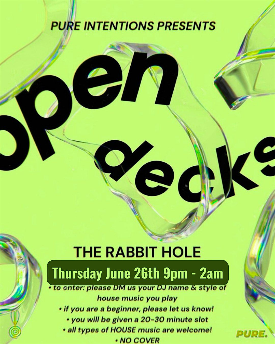 PURE INTENTIONS: OPEN DECKS | Event in New Orleans | AllEvents