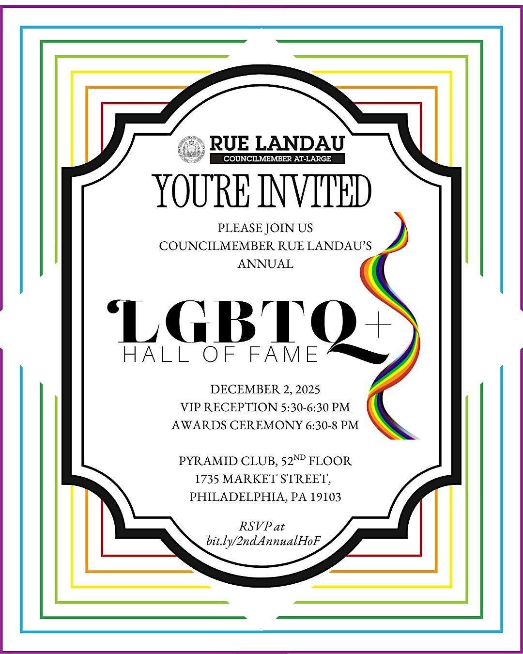 Councilmember Landau's 2nd Annual Hall of Fame, 2 December | Event in Philadelphia | AllEvents