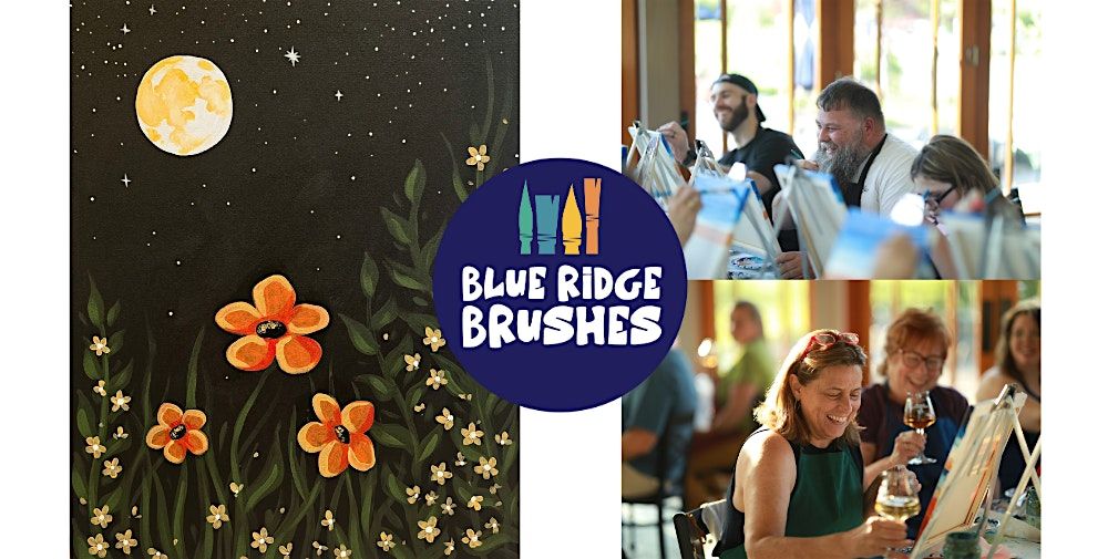 Paint + Sip: "Moonlit Flowers" at Orchard Creek Golf Course, 19 September | Event in Waynesboro
