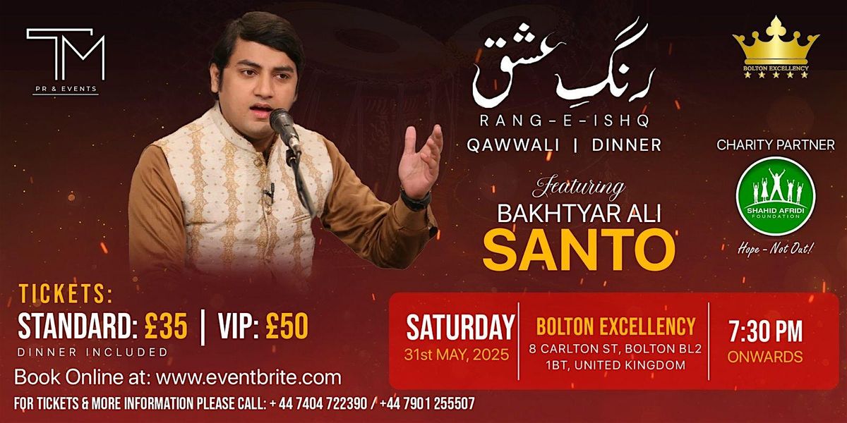 Rang-e-Ishq Qawalli & Dinner, 31 May | Event in Bolton | AllEvents