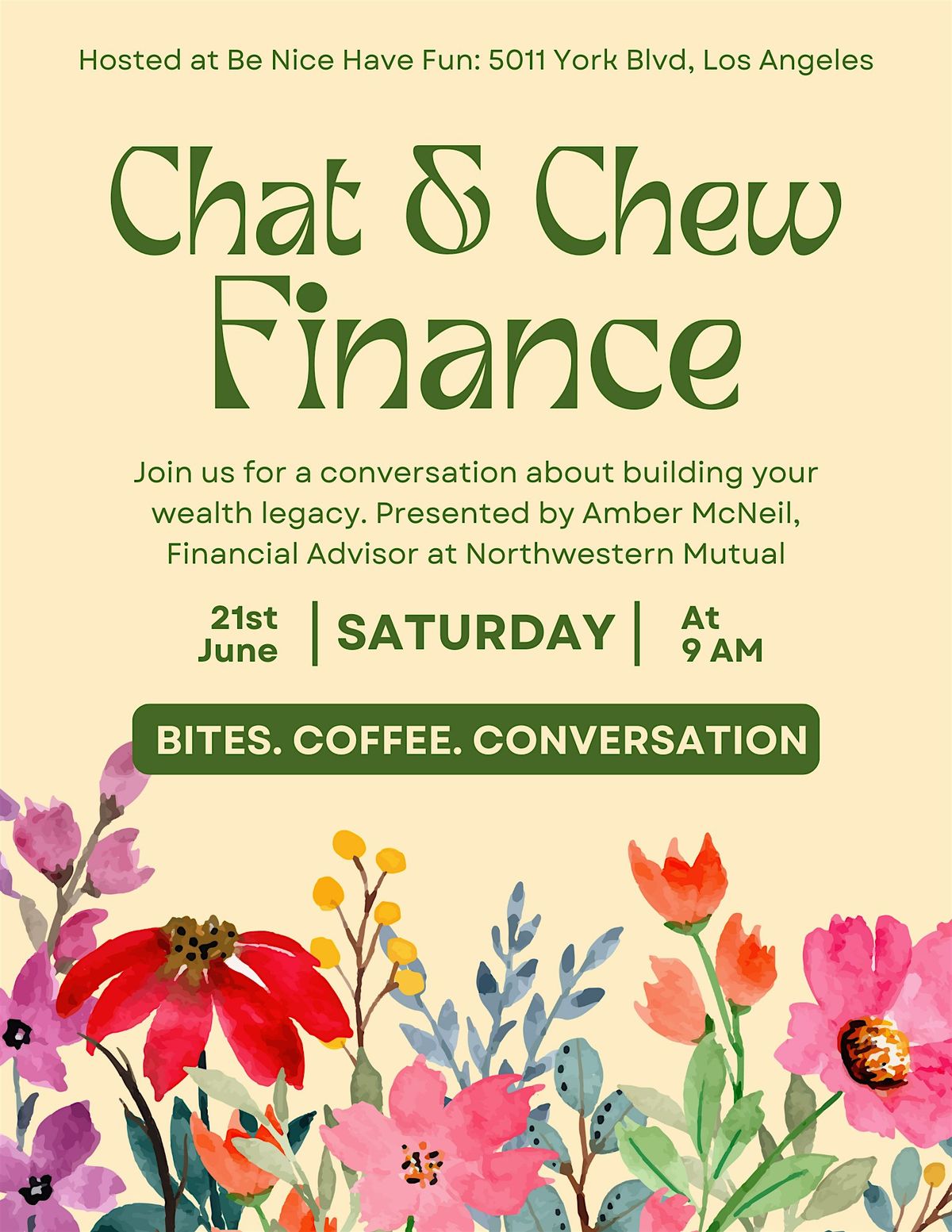 Chat & Chew Finance, 16 August | Event in Los Angeles | AllEvents