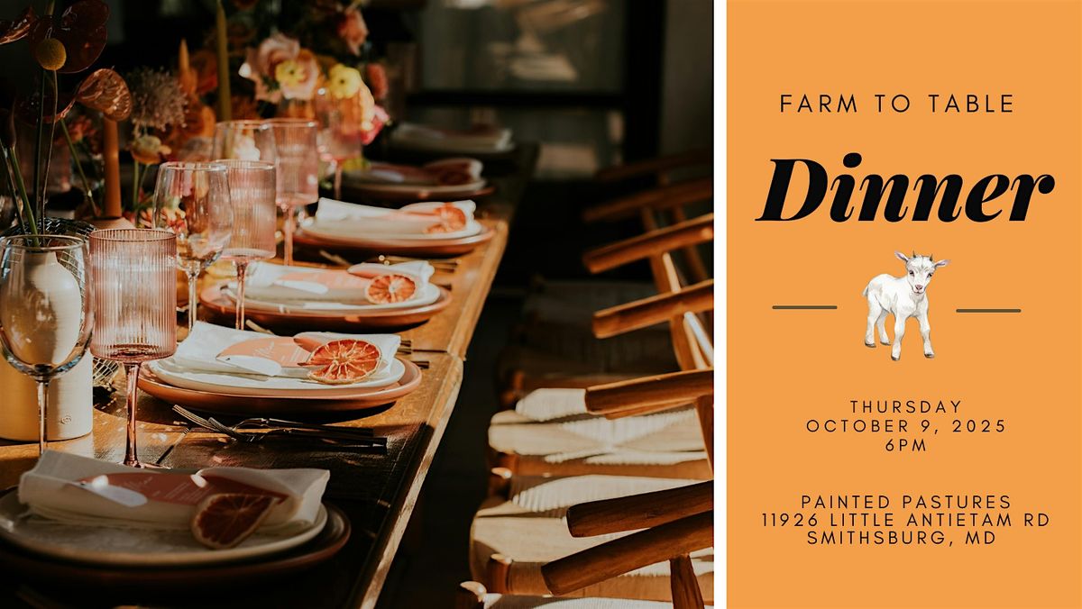 Painted Pastures  Fall Farm to Table Dinner in Serenity Falls!, 9 October | Event in Smithsburg | AllEvents