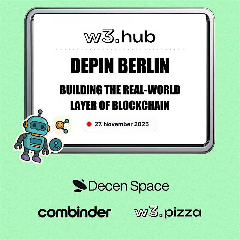 DePIN Berlin – Building the Real-World Layer of Blockchain, 27 November | Event in Berlin | AllEvents