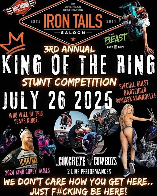 KING OF THE RING featuring the CONCRETECOWBOYS, 25 July | Event in Acton | AllEvents
