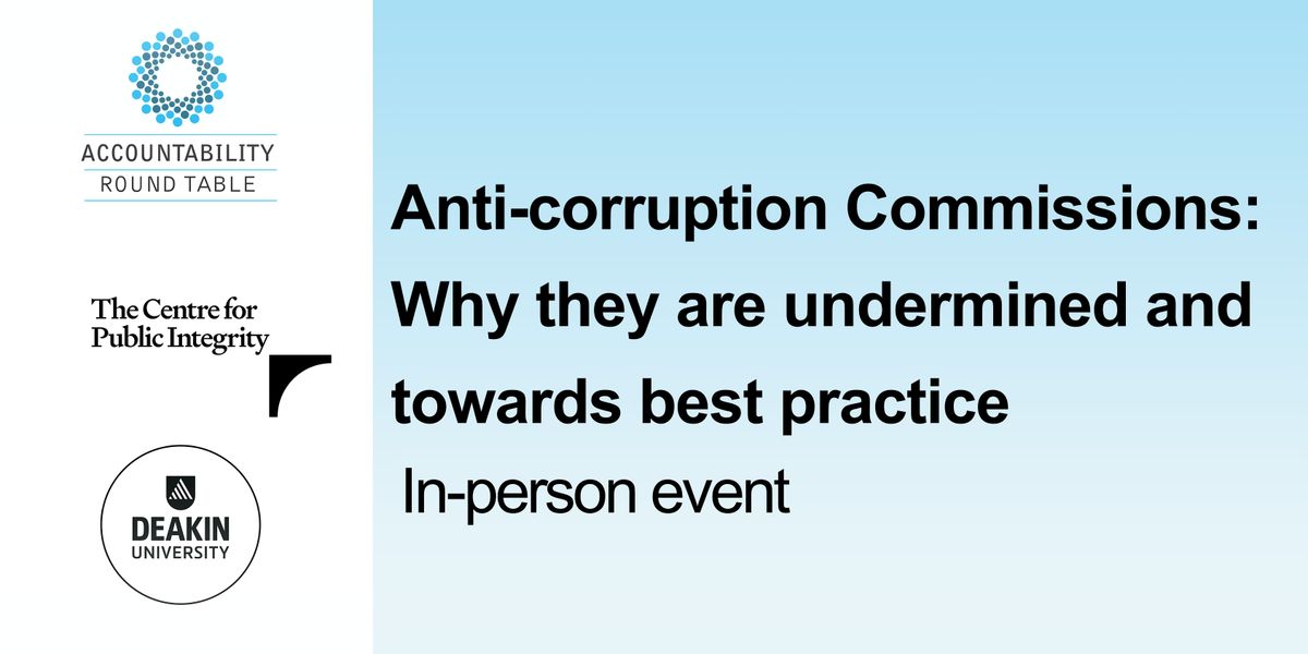 Anti-corruption Commissions Conference (In-person event), 13 October | Event in Melbourne | AllEvents