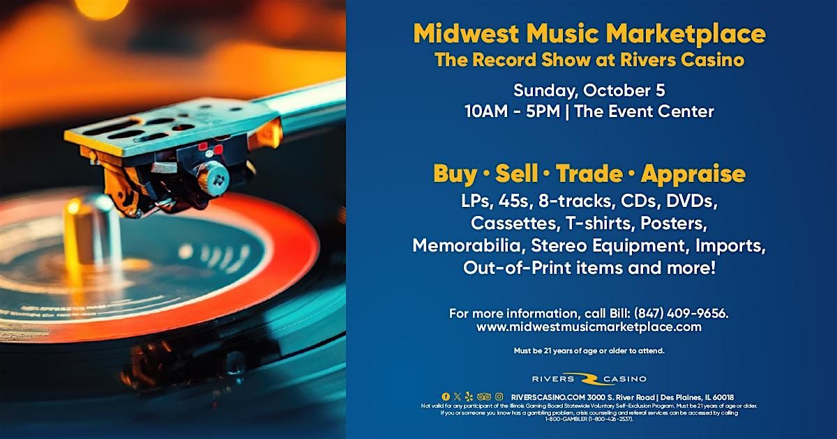 Record Show at Rivers Casino, 5 October | Event in Des Plaines | AllEvents