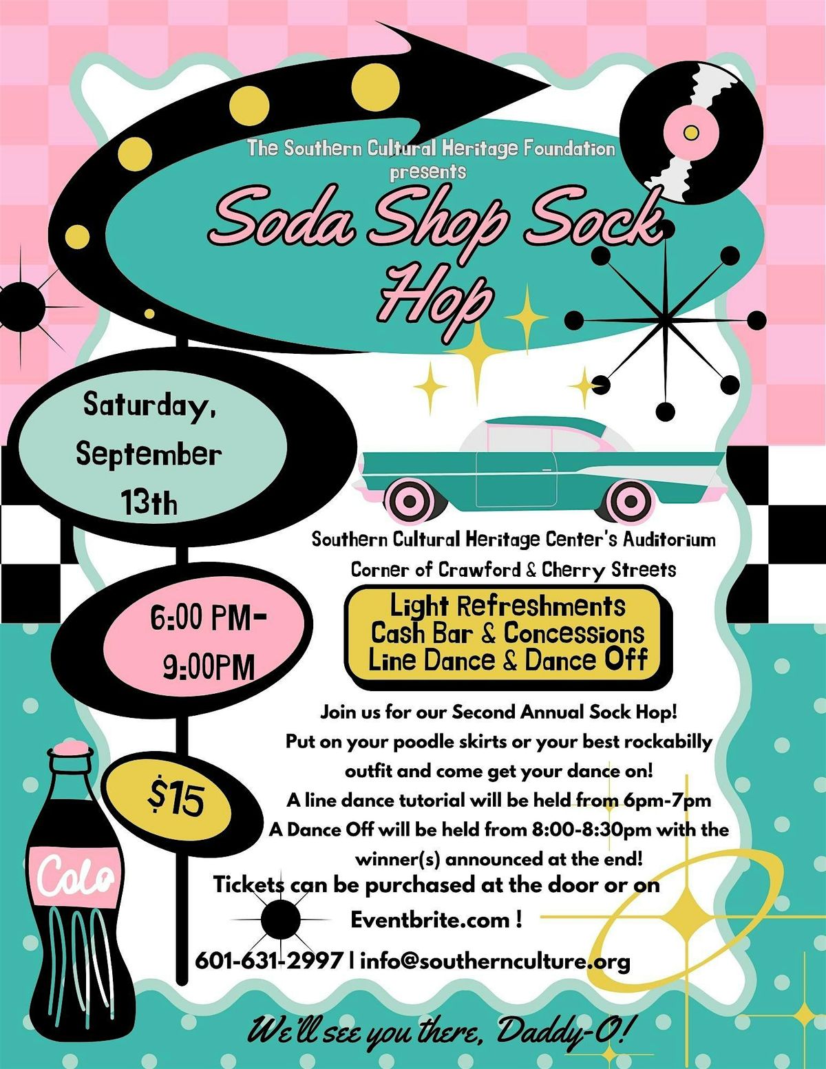 Soda Shop Sock Hop at SCHC, 13 September | Event in Vicksburg | AllEvents