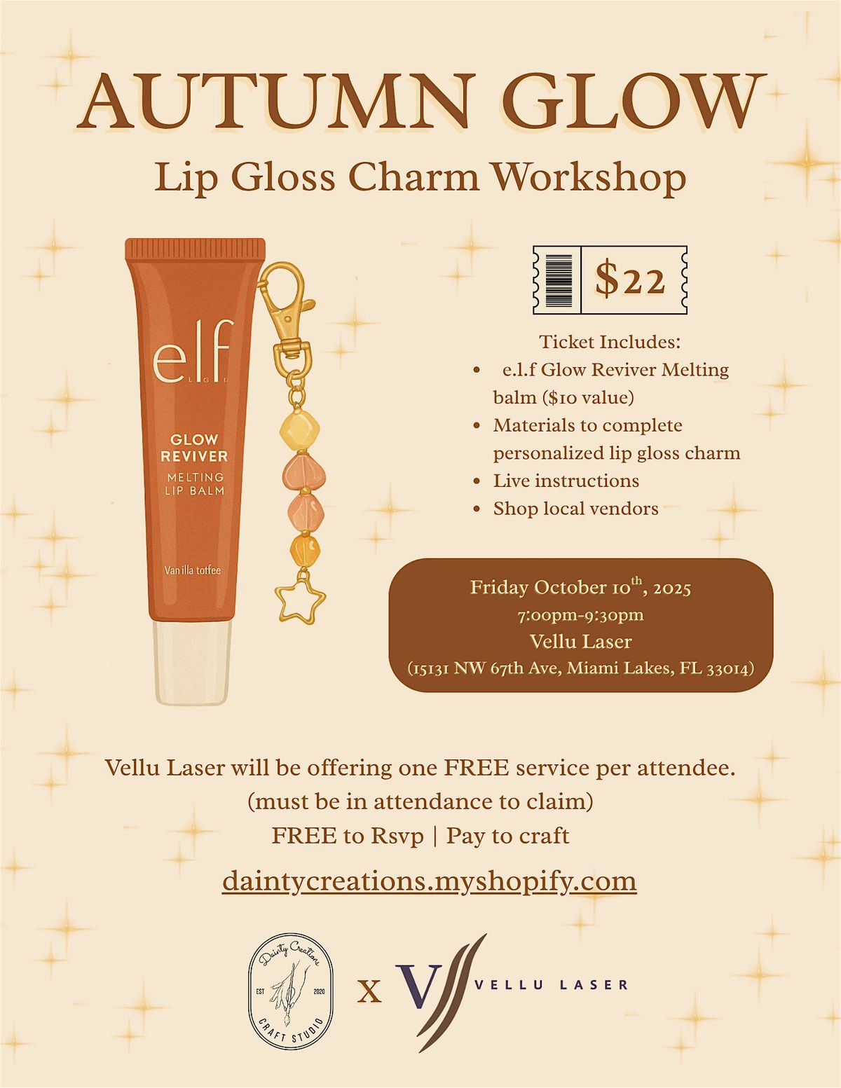 Autumn Glow – Lip Gloss Charm Workshop, 10 October | Event in Miami Lakes | AllEvents