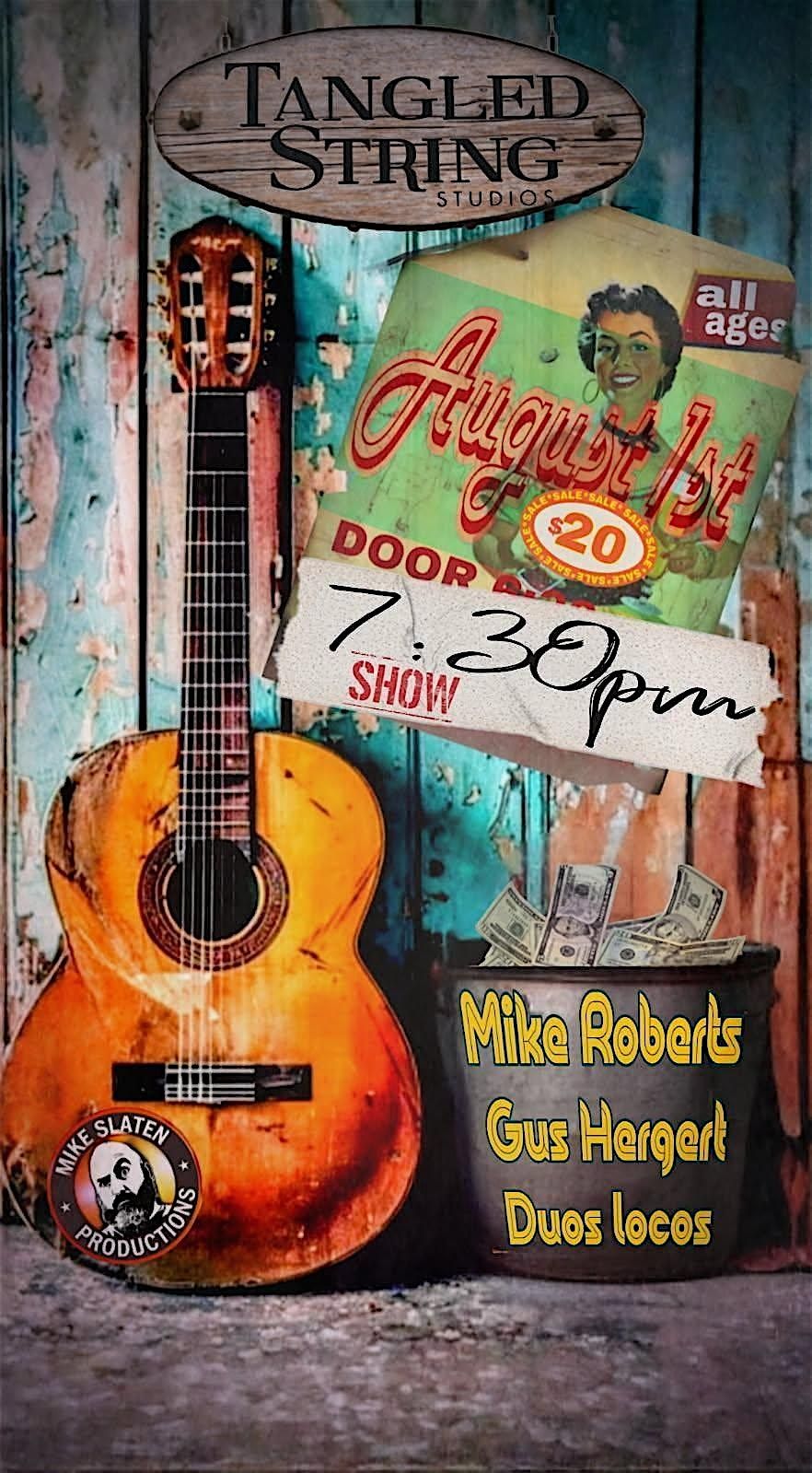 Gus Hergert, Duos Locos and Mike Roberts In Concert, 1 August | Event in Huntsville | AllEvents