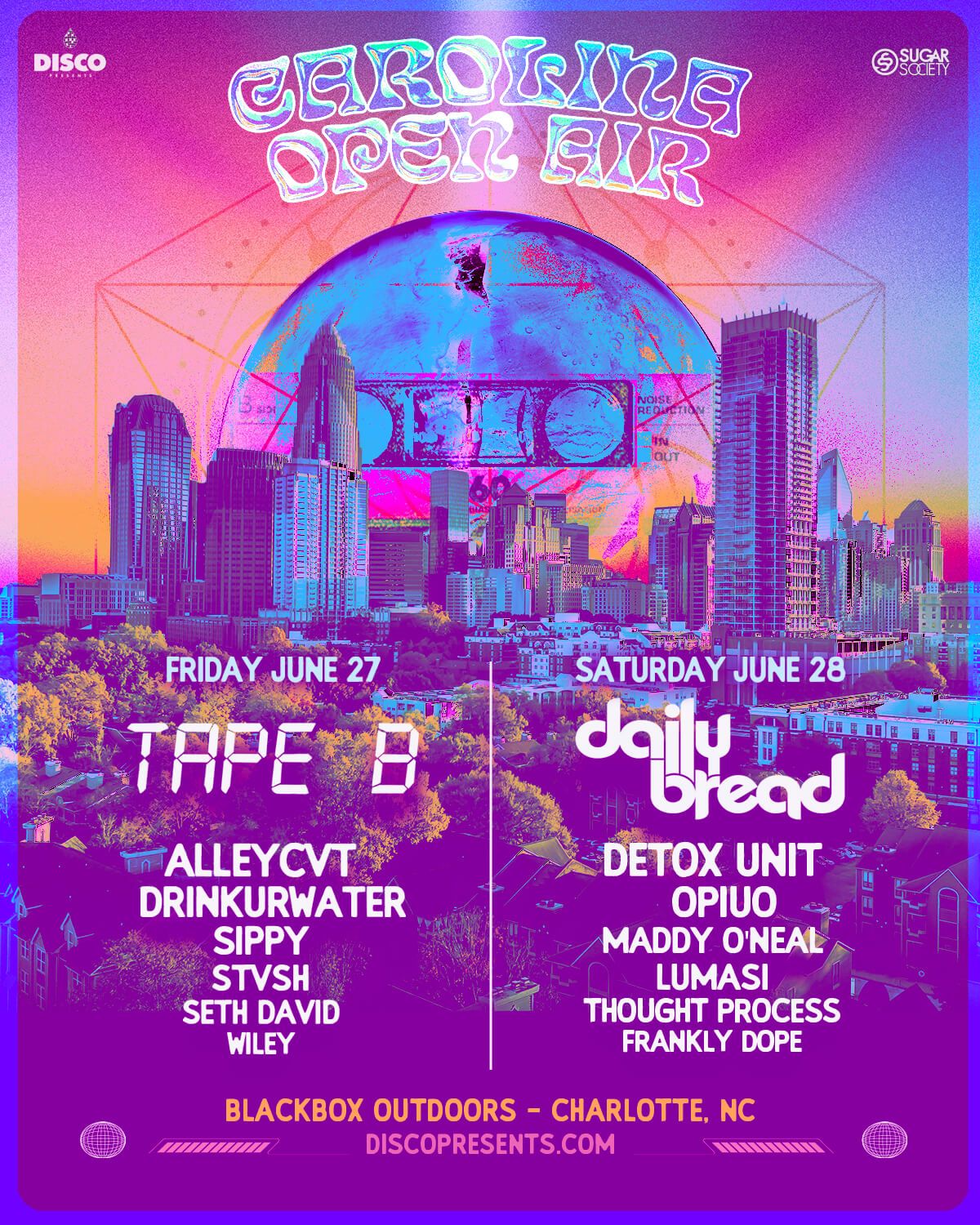 Carolina Open Air: Tape B & Daily Bread - 2 Day Pass, 26 June | Event in Charlotte | AllEvents