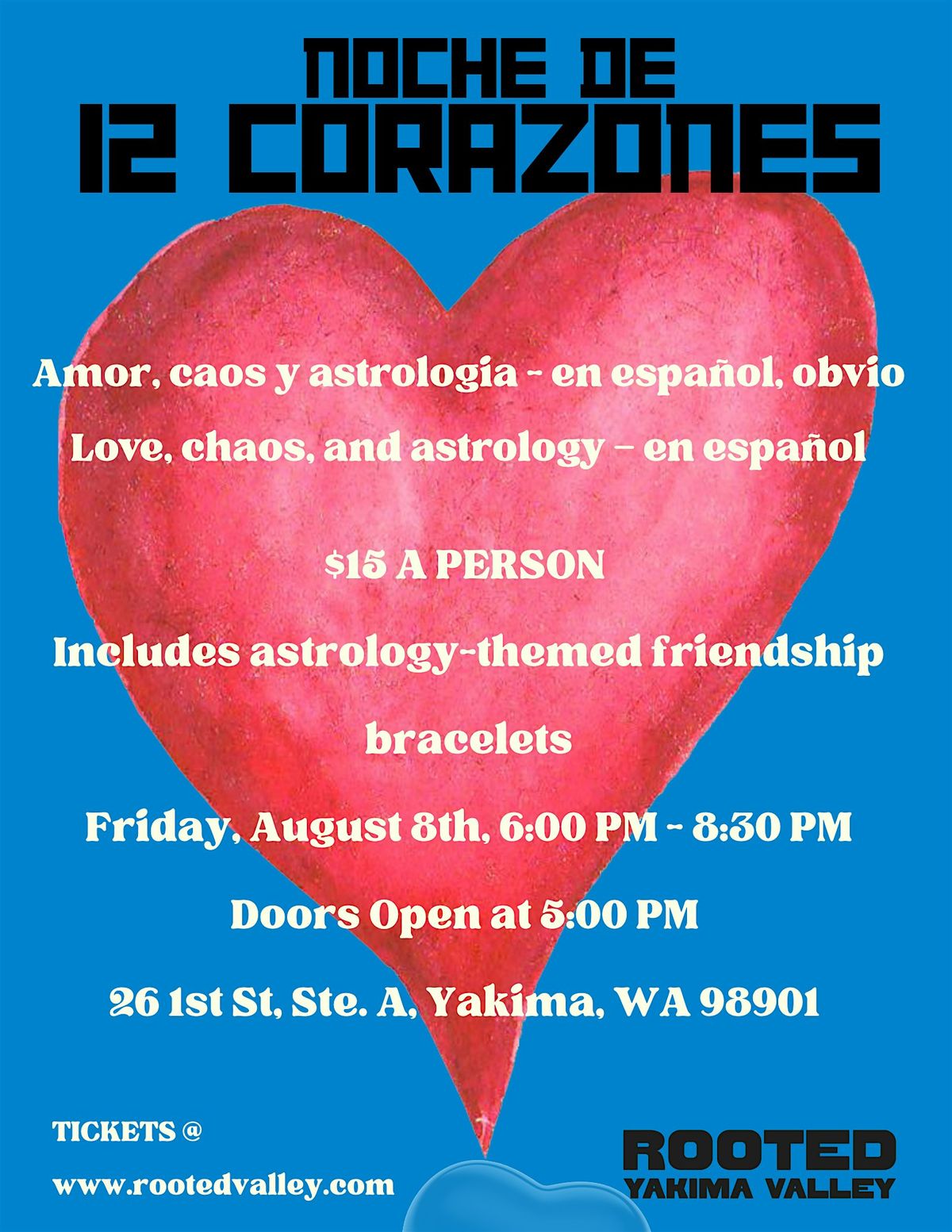 Night of 12 Corazones, 8 August | Event in Yakima | AllEvents