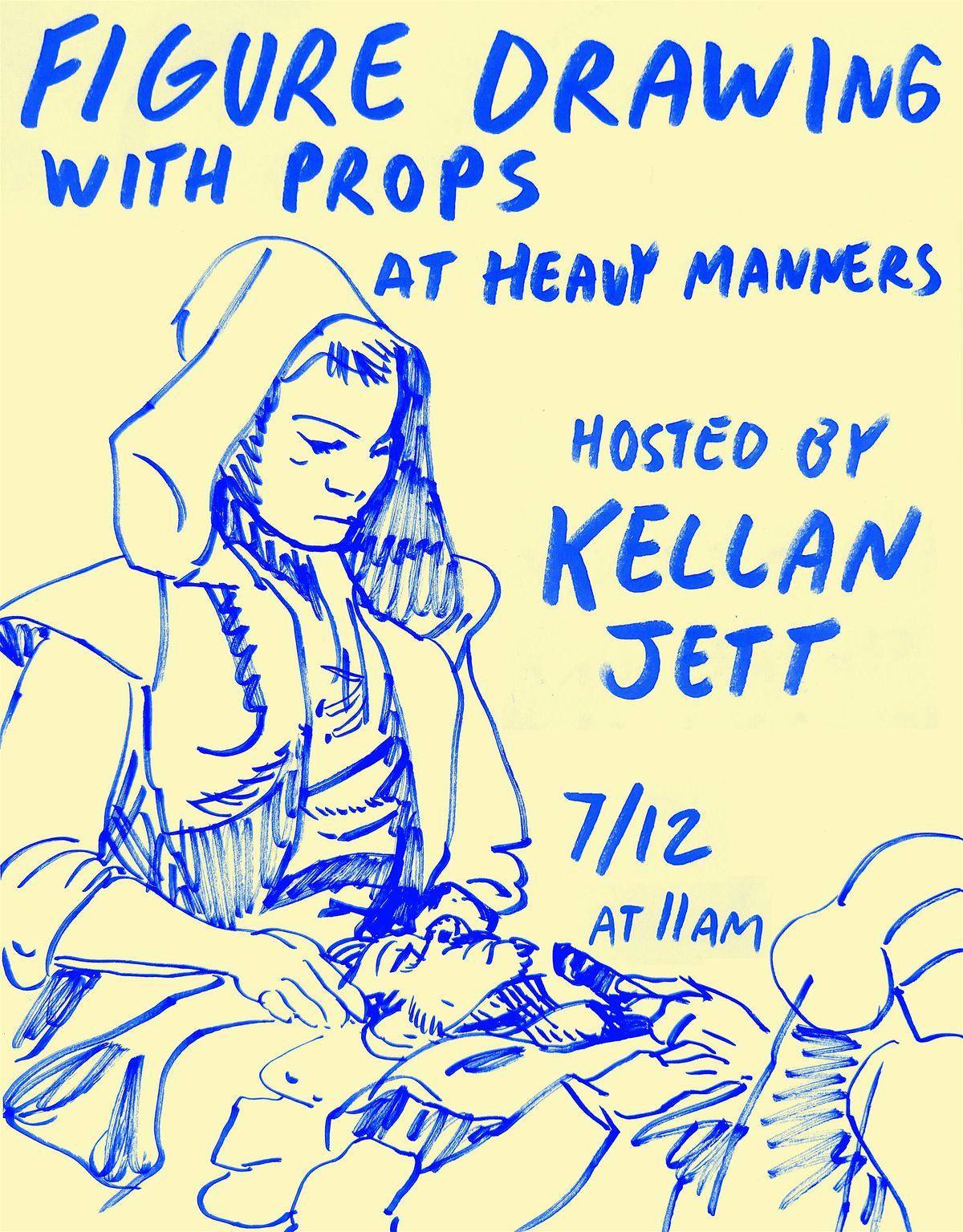 Figure Drawing with Props  at Heavy Manners Hosted by Kellan Jett (7/12), 12 July | Event in Los Angeles | AllEvents