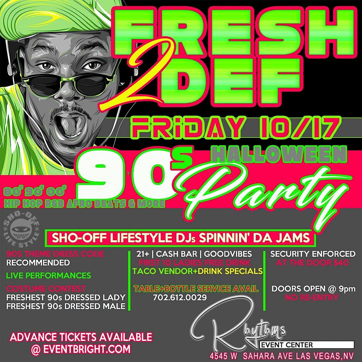 90s HALLOWEEN PARTY FRESH 2 DEF, 17 October | Event in Las Vegas | AllEvents