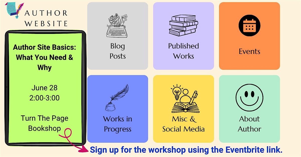 Author Site Basics: What You Need & Why, 28 June | Event in Williamsburg | AllEvents