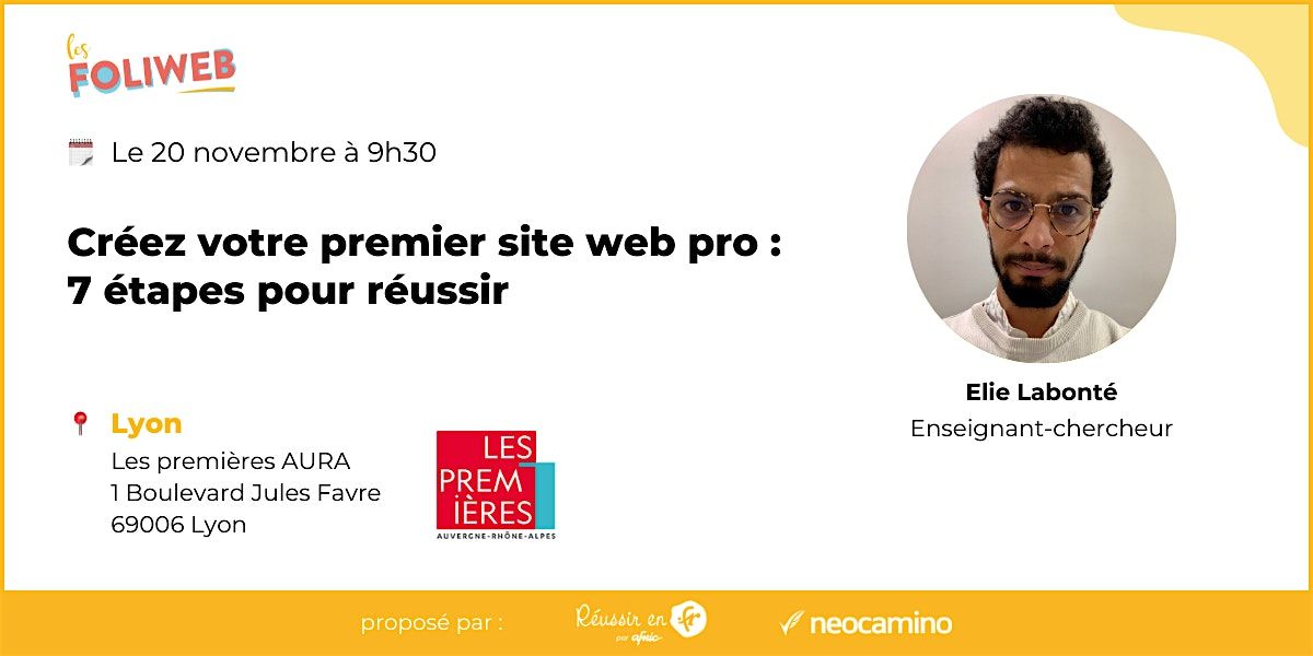 Créez votre premier site web pro : 7 étapes pour réussir, 20 November | Event in Lyon | AllEvents