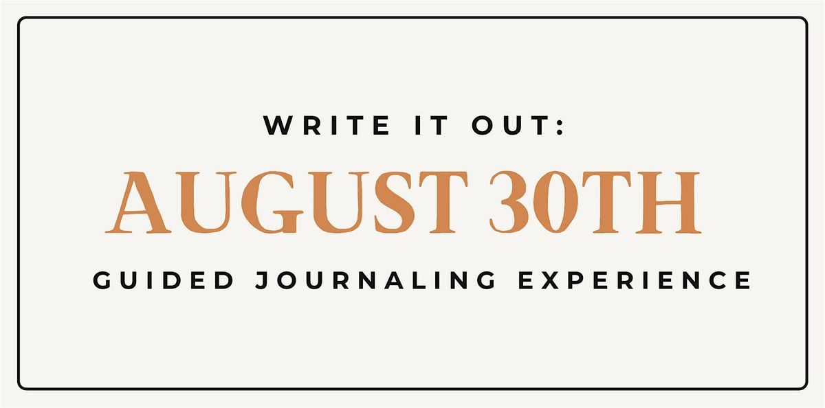 Guided Journaling Experience, 30 August | Event in Riverview | AllEvents