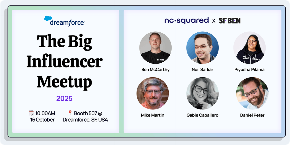 The Big Influencer Meet Up by Salesforce Ben x NC Squared, 16 October | Event in San Francisco | AllEvents