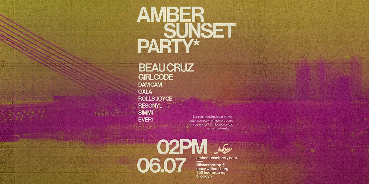 Amber Sunset Party 6.7.2025, 7 June | Event in Brooklyn | AllEvents