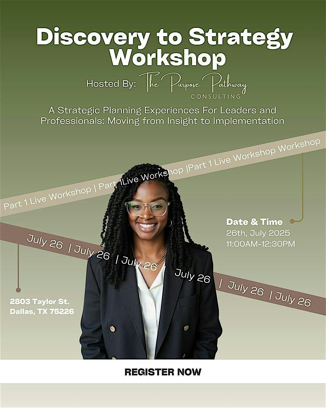 Discovery to Strategy: A Guided Workshop for Purposeful Planning, 26 July | Event in Dallas | AllEvents