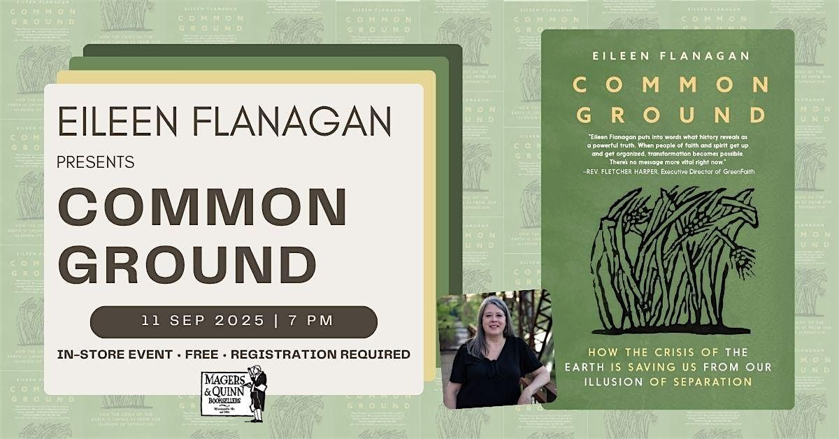 Eileen Flanagan presents Common Ground, 11 September | Event in Minneapolis | AllEvents