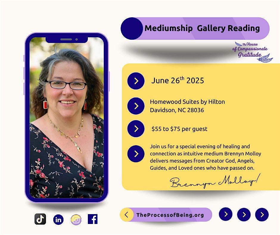 Spiritual & Mediumship Message Gallery Reading with Brennyn Molloy, 26 June | Event in Davidson | AllEvents