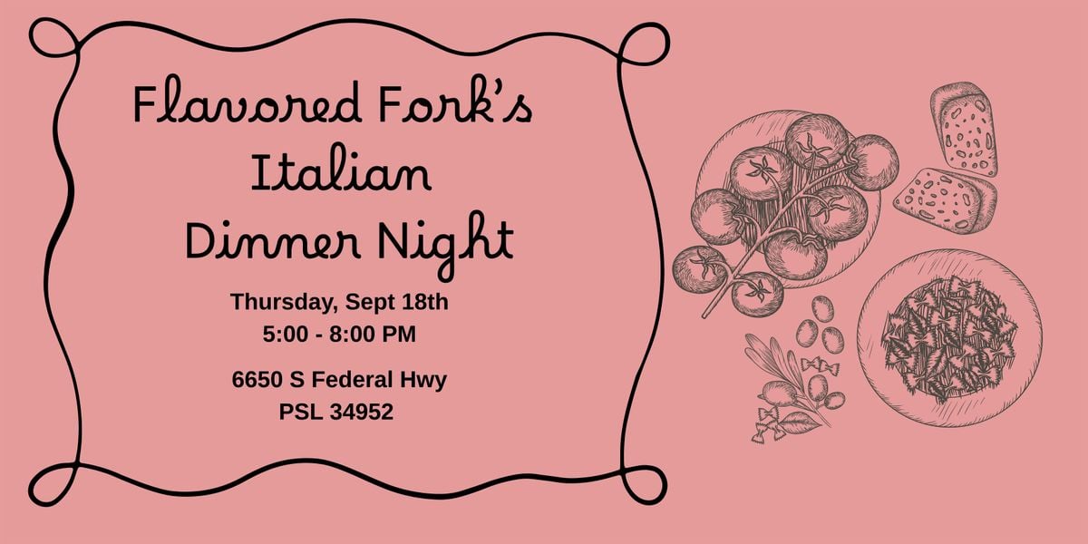 Italian Dinner Night, 18 September | Event in Port St. Lucie | AllEvents