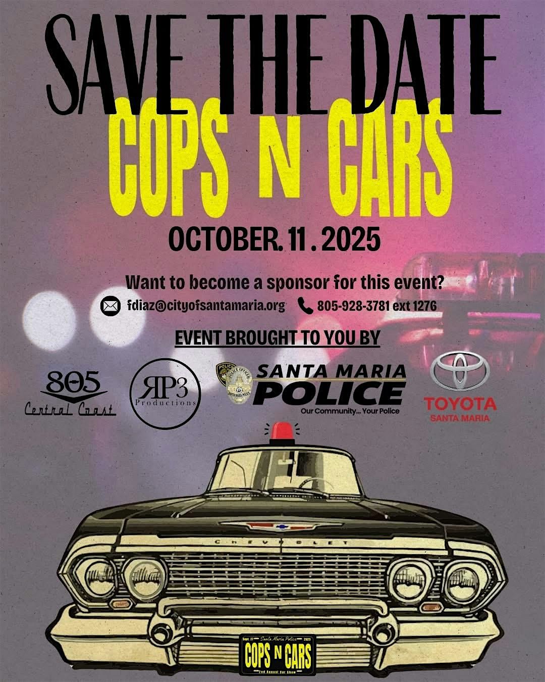 2nd Annual COPSnCARS CAR SHOW, 11 October | Event in Santa Maria | AllEvents