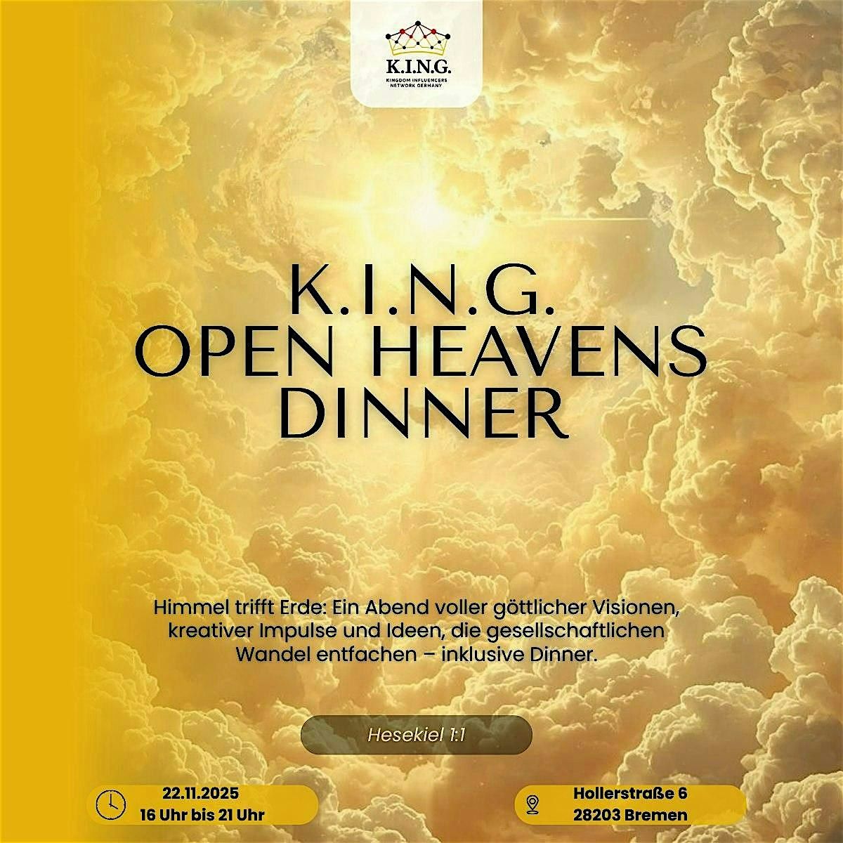 K.I.N.G. Open Heavens Dinner | Event in Bremen | AllEvents