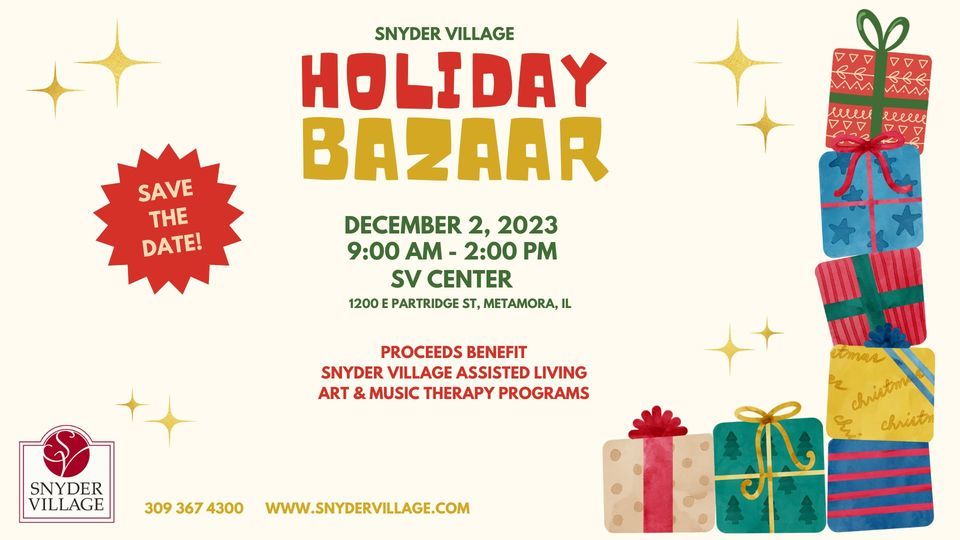 Snyder Village Holiday Bazaar, Snyder Village, Metamora, December 2