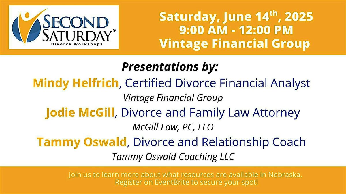 Second Saturday: Divorce Workshop, 14 June | Event in Omaha | AllEvents